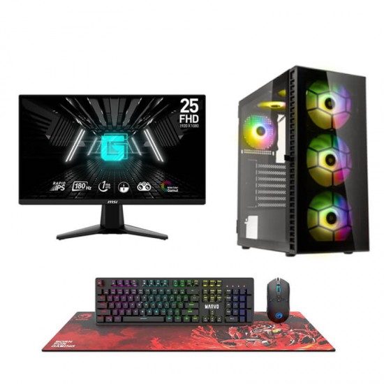 Cube CA25 Bundle, Amd Ryzen 5 5600GT, 16Gb Ram, 1TB m2 + MSI 25" FHD 180HZ