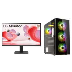Cube CB57 Bundle, Amd Ryzen 5 8400F, 16Gb Ram, 1TB m2, GeForce RTX 3050 8GB + 27" LG FHD 100HZ