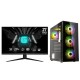 Cube CA10 Bundle, Amd Ryzen 5 7600, 16Gb Ram, 1Tb m2, GeForce Rtx 4060 8GB + MsI  27" FHD 180HZ