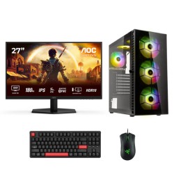 Cube CB90 Bundle, Amd Ryzen 5 8400F, 16Gb Ram, 1Tb, GeForce Rtx 5060 8GB + AOC 27" QHD 180HZ