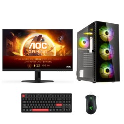 Cube CB54  Bundle, Amd Ryzen 5 8400F, 16Gb Ram, 1Tb, GeForce Rtx 3050 + AOC 27" FHD 180HZ