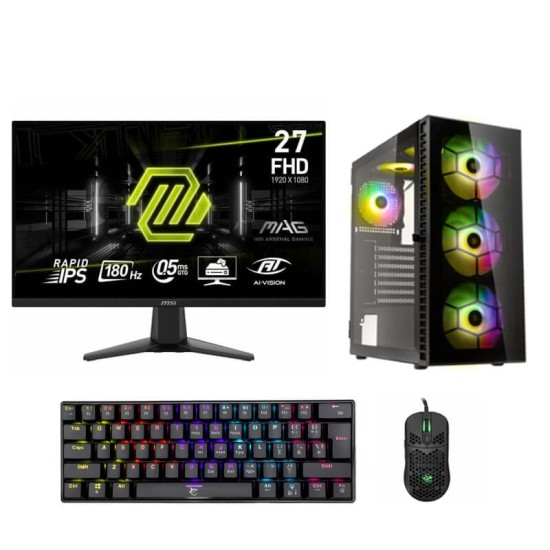 Cube F3 Bundle, Amd Ryzen 7 5800X, 16Gb Ram, 1Tb m2, GeForce Rtx 4060 8GB + MSI 27" FHD 180HZ Cube F3 Bundle, Amd Ryzen 7 5800X, 16Gb Ram, 1Tb m2, GeForce Rtx 4060 8GB + MSI 27" FHD 180HZ