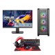 Cube Gaming Pc Bundle E8, Amd Ryzen 5 5500, 16Gb Ram, 1TB M2,Nvidia Rtx 3050 8GB + 24" Asus FHD 100HZ 1ms