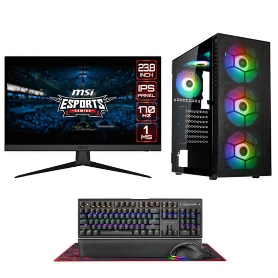 Cube K8 Bundle, Amd Ryzen 5 5500, 32Gb Ram, 1Tb, GeForce Rtx 3050 + MSI 24" FHD 170HZ Cube K8 Bundle, Amd Ryzen 5 5500, 32Gb Ram, 1Tb, GeForce Rtx 3050 + MSI 24" FHD 170HZ