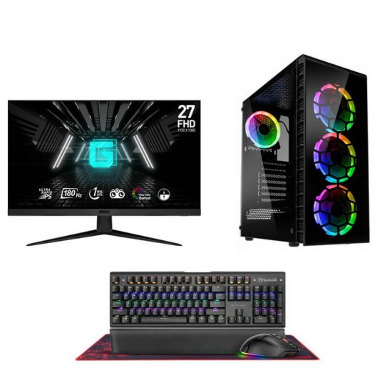 Cube M8 Bundle, Intel i5-14400F, 16Gb Ram, 1TB m2, GeForce Rtx 4060 8GB + MSI 27" FHD 180HZ