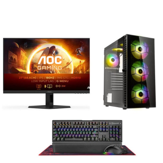 Cube CBP5 Bundle, Amd Ryzen 5 5600X, 16Gb Ram, 1Tb, GeForce Rtx 3050 + AOC 27" FHD 180HZ Cube CBP5 Bundle, Amd Ryzen 5 5600X, 16Gb Ram, 1Tb, GeForce Rtx 3050 + AOC 27" FHD 180HZ