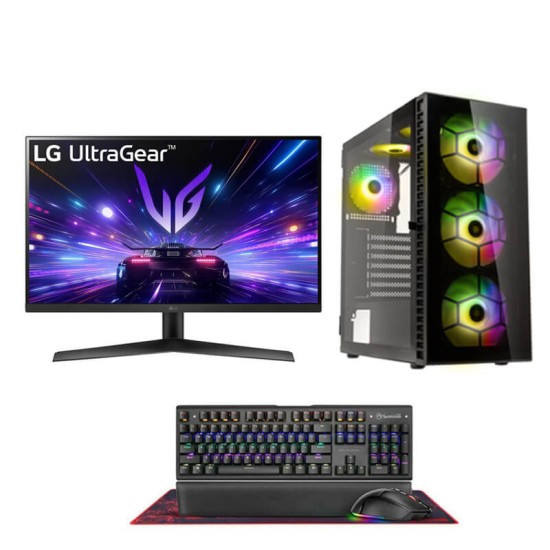 Cube C2 Bundle, Amd Ryzen 5 5600X, 16Gb Ram, 1Tb m2, GeForce Rtx 3050 8GB + LG 27" 180Hz