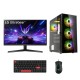 Cube CB84 Bundle, Amd Ryzen 7 8700F, 16Gb Ram, 1Tb m2, GeForce Rtx 3050 8GB + LG 27" 180Hz