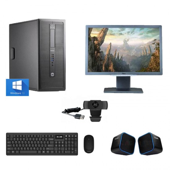 Hp Bundle 800G1 Tower , Intel Core i5-4590 , 500GB HDD , 4GB Ram ,24' FHD Monitor , Windows 10 , Webcam , Speakers , Refurbished Desktop Hp Bundle 800G1 Tower , Intel Core i5-4590 , 500GB HDD , 4GB Ram ,24' FHD Monitor , Windows 10 , Webcam , Speakers , Refurbished Desktop